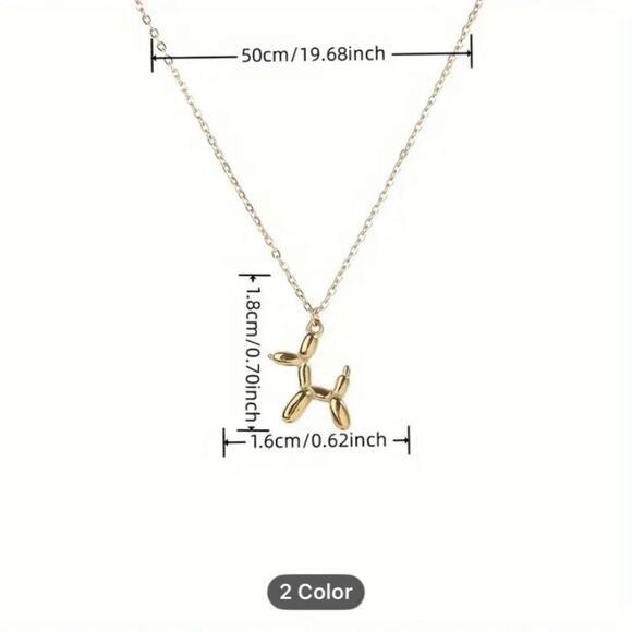 Silver Dog Animal Pendant Necklace Charm - Picture 4 of 4